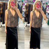 Satin Black Skirt