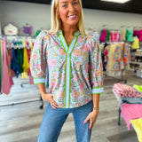 Secret Garden Top |  Blue