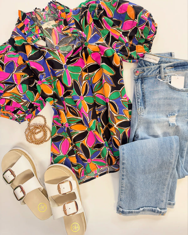 Vibrant Flower Top
