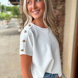Shoulder Button Detail Top
