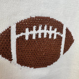 Football Knit Sleeveless Sweater with Rhinestones on
