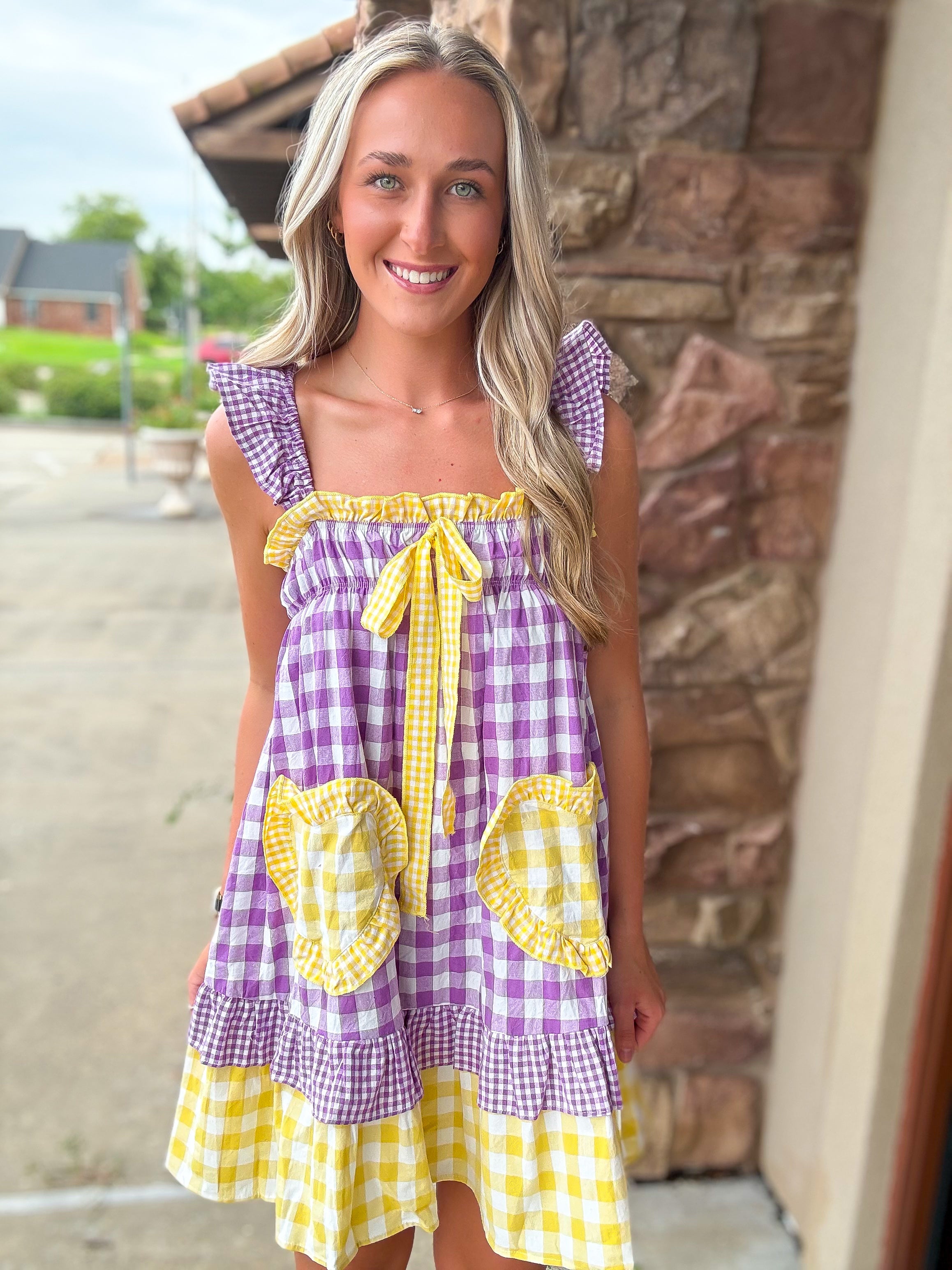 Game Time Gingham Dress