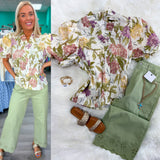 Sweet Escape Scallop Pants Matcha