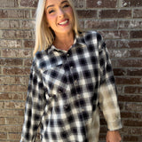Bleached Plaid Flannel