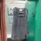 Denim Bow Mini Dress