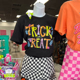 Trick or Treat Halloween Rhinestone Tee
