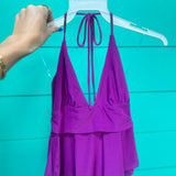 Full Time Flirt Halter Asymmetrical Tank Top