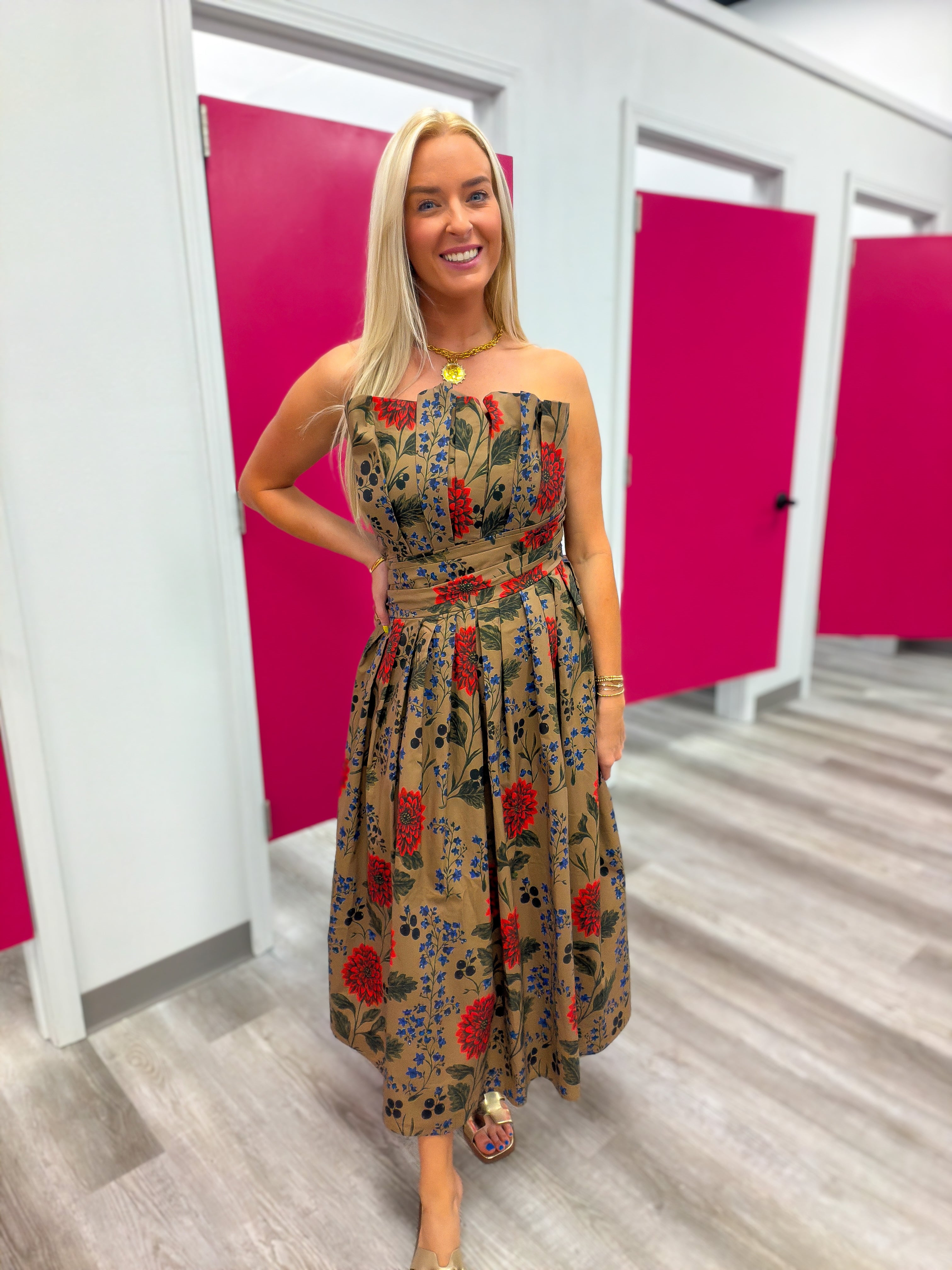 Autumn Romance Midi Dress