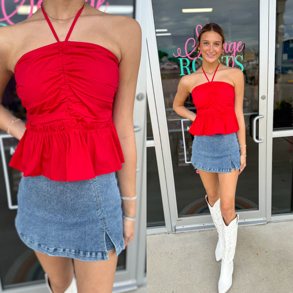 Red Halter Top