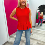 Pretty In Peplum Top