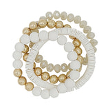 Clay Metal Bead Multi Bracelet Set