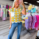 Citrus Bloom Sweater Top
