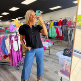 Better in Black Eyelet Top