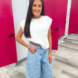 Polka Dot Barrel Jeans