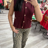 Felt My Best Burgundy Sweater Vest