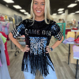 Fringe Gameday Top Navy and Silver