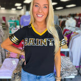 Black and Gold Sequin Top