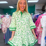 Charming Me Mini Dress Green