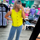 What About It Button Light Wash Denim Pants