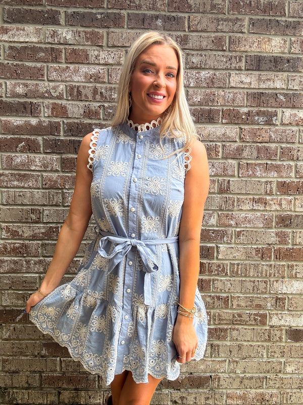 Denim and Lace Dress