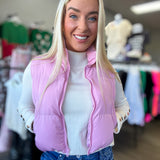 Puffer Padded Vest with Satin Organza Bow