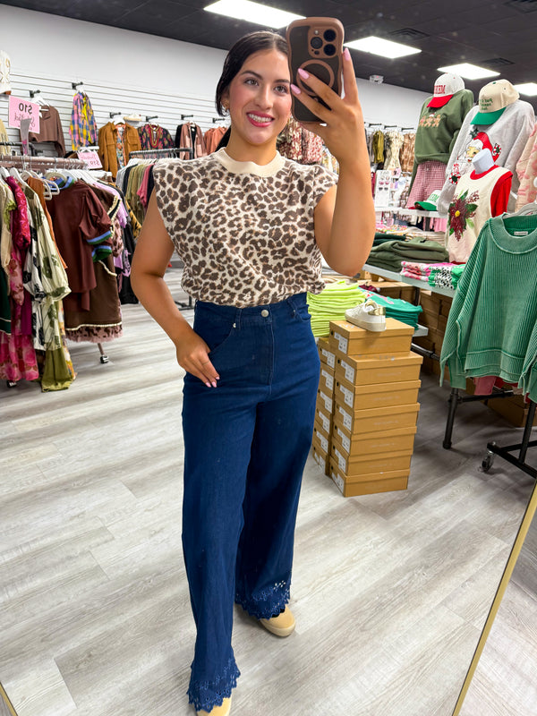 She's Been Spotted Short Sleeve Sweater