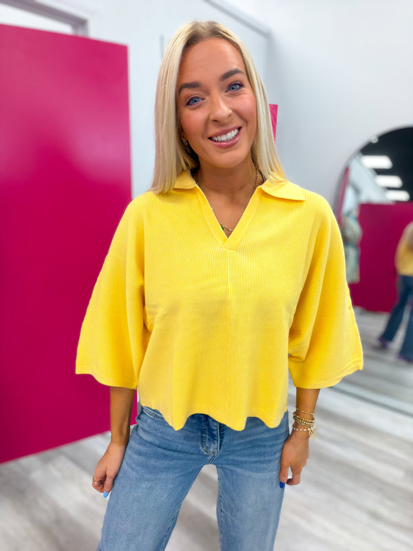 The Sunny Days Collared Knit