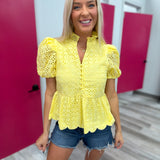 All Eyes on You Eyelet Top
