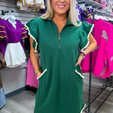 Split Second Zipper Dress - Various Colors
