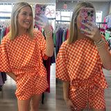 Orange Checkered Set