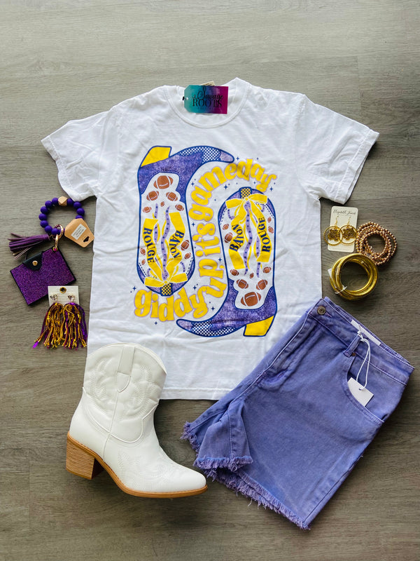 Gameday  in Louisiana Boot Graphic Tee