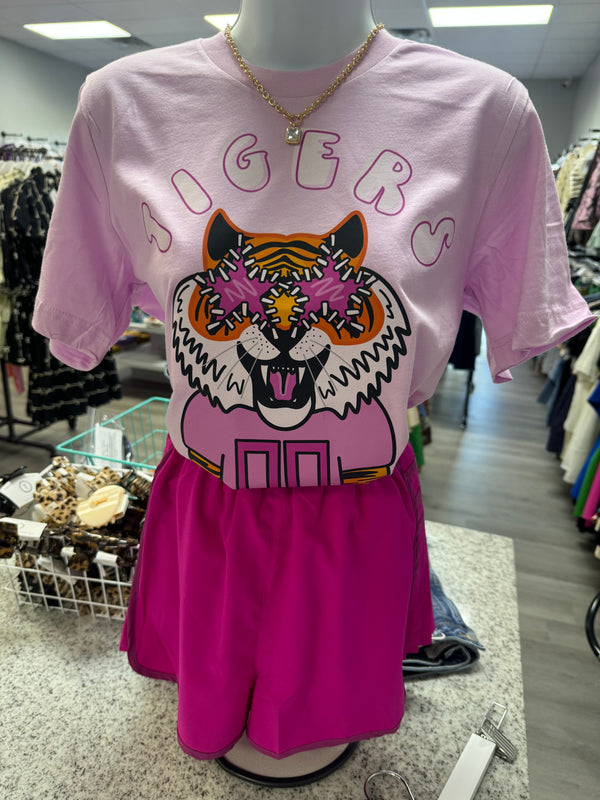 Tiger Graphic Tee with Glasses