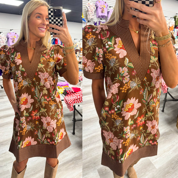 Fall Into Floral Dress