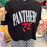 Panther Bow Graphic Tee Crop Midi