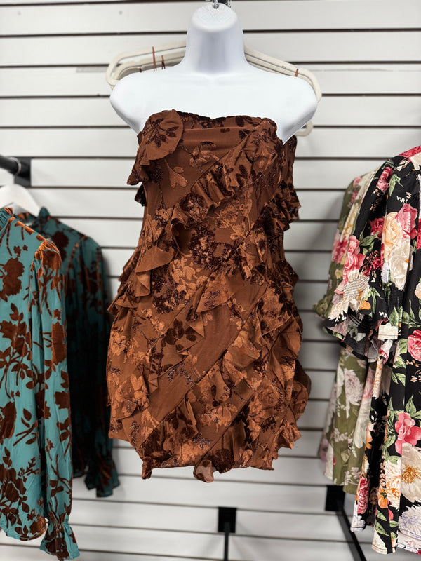 Fall Soirée Ruffle Mini Dress