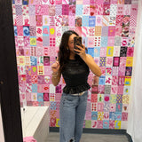 Faux Leather Sleeveless Smocked Crop Top
