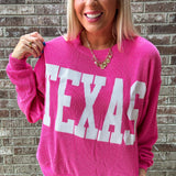 Texas Girl Pullover Neon Pink