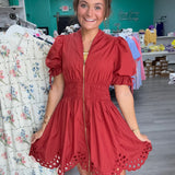 See You Smile Dress | Rust