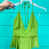 Full Time Flirt Halter Asymmetrical Tank Top