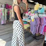 Dot Your Thing Cropped Denim Pants