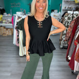 The Monaco Peplum Top