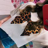 Leopard Bow Waffle Tee