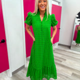 Sweet Escape Eyelete Mid Dress