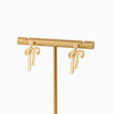 Pearl and Lace Bow Earrings