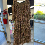 October Garden Tiered Floral Bustier Maxi Dress