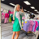 French Terry Sleeveless V Neck Romper