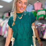 Teal Green Bow Sweater