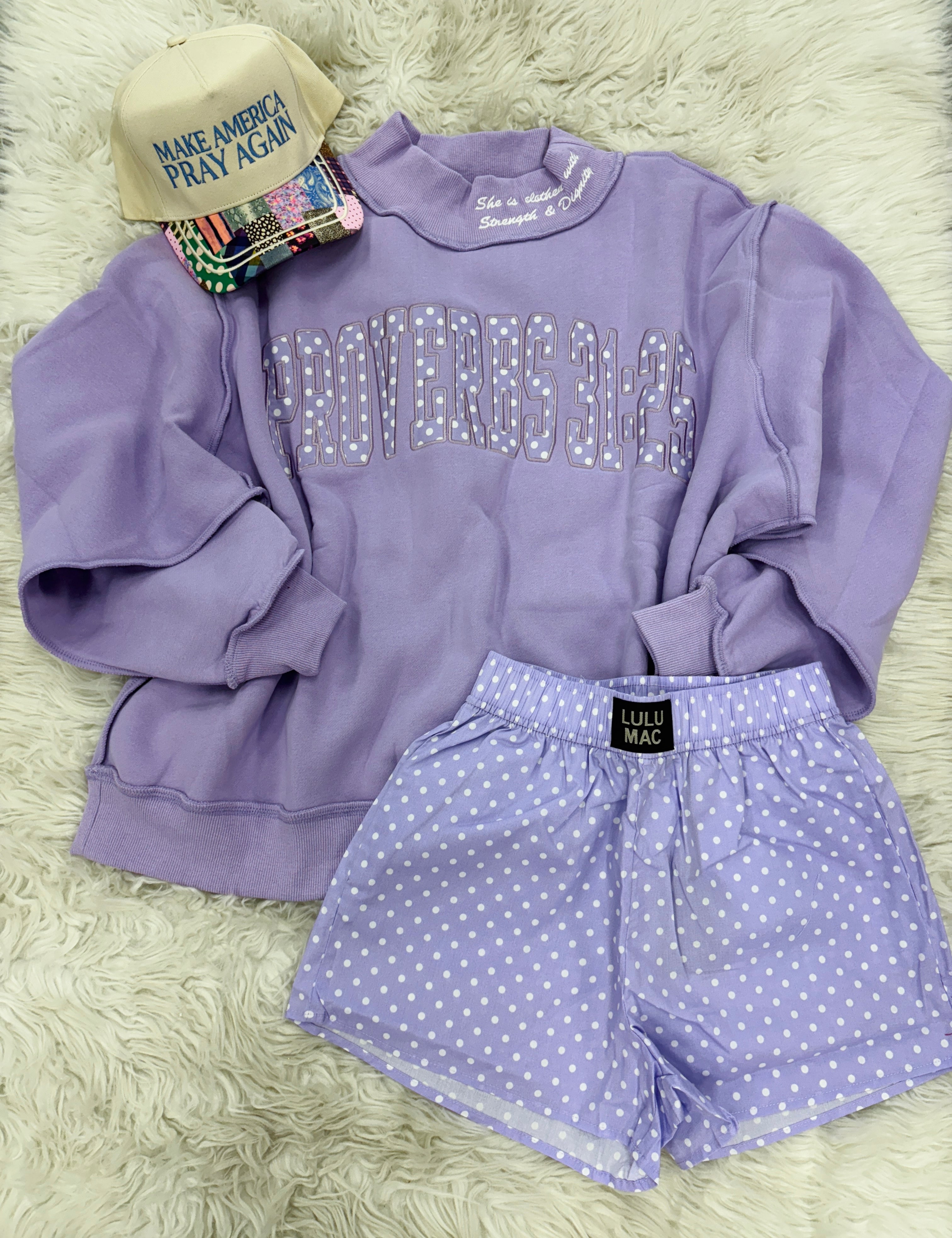 Proverbs Polka Dot Mockneck