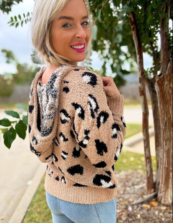 Leopard Hooded Sweater