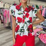 Making My Way Seam Red Denim Pants